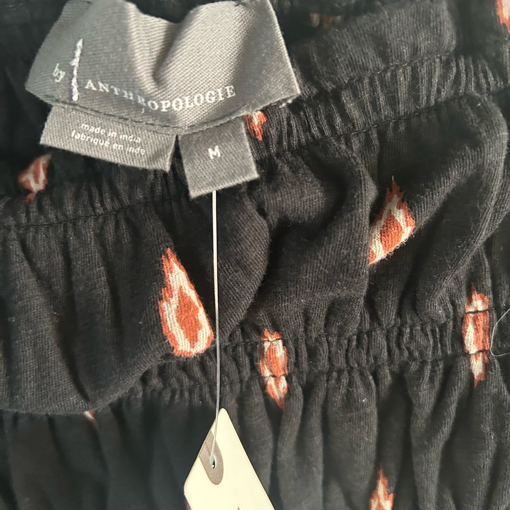 Anthropologie Tube Top, Black with Pattern, NWT, Size Medium. - Picture 4 of 6